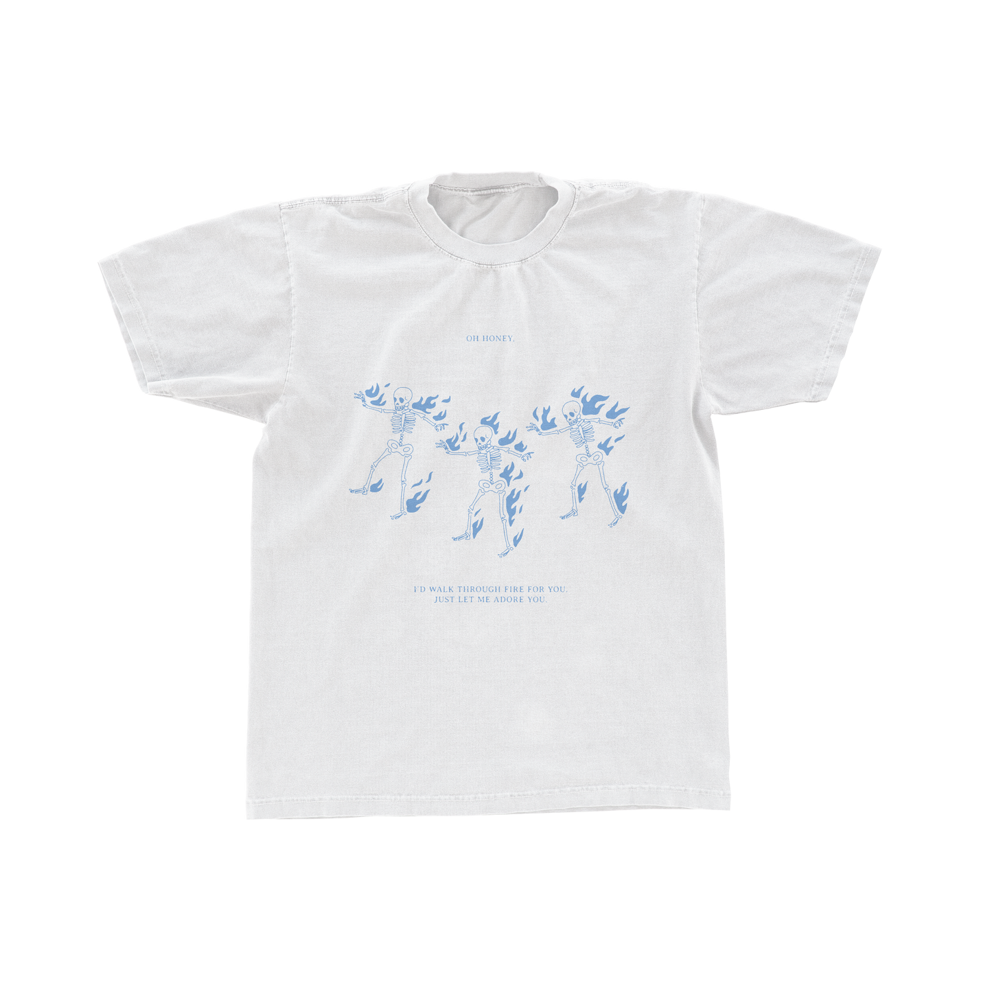 Harry "Adore You" Walk Through Fire Skeletons Tee (Blue)